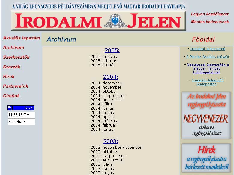 Irodalmi Jelen 2005.05.13.