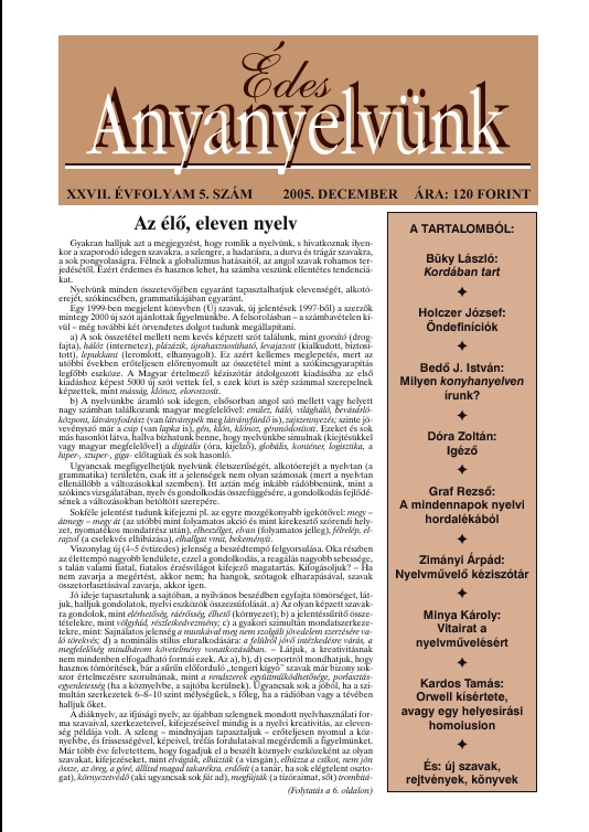 �des anyanyelv�nk, 2006-01-02