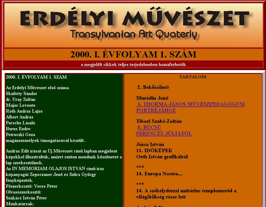 Erd�lyi M�v�szet, 2006-01-12