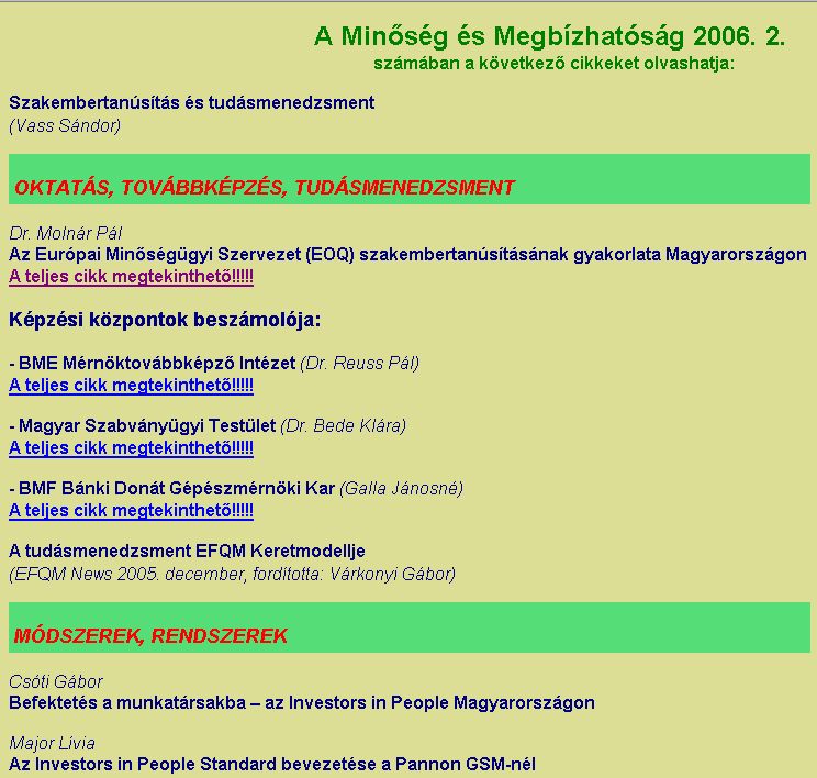 Min�s�g �s Megb�zhat�s�g, 2006-05-22