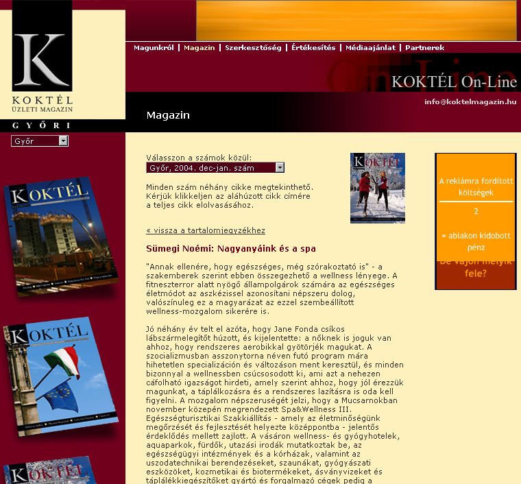 Kokt�l �zleti magazin, Gy�ri, 2006-06-12
