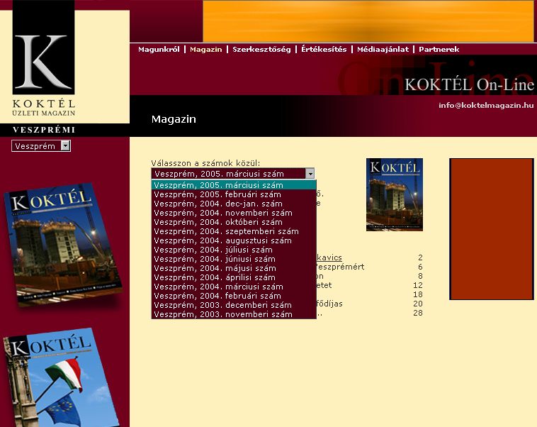 Kokt�l �zleti magazin, Veszpr�mi, 2006-06-12