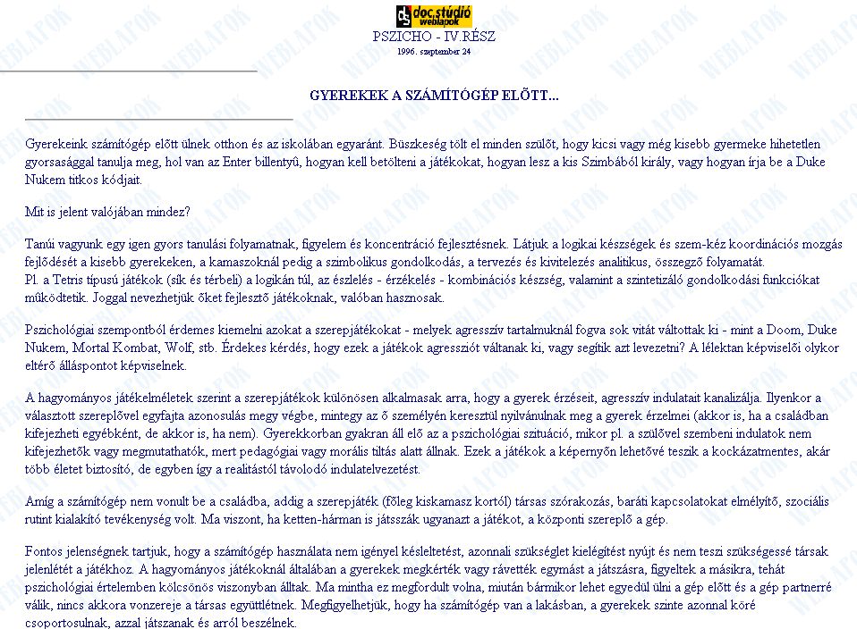 Weblapok, 2006-07-10