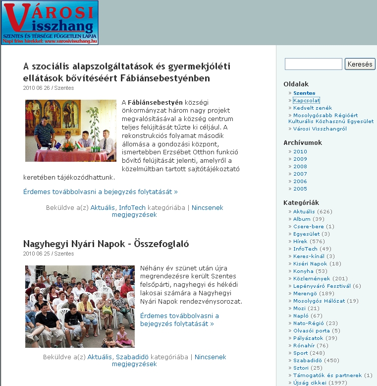 V�rosi Visszhang 2010.07.05.
