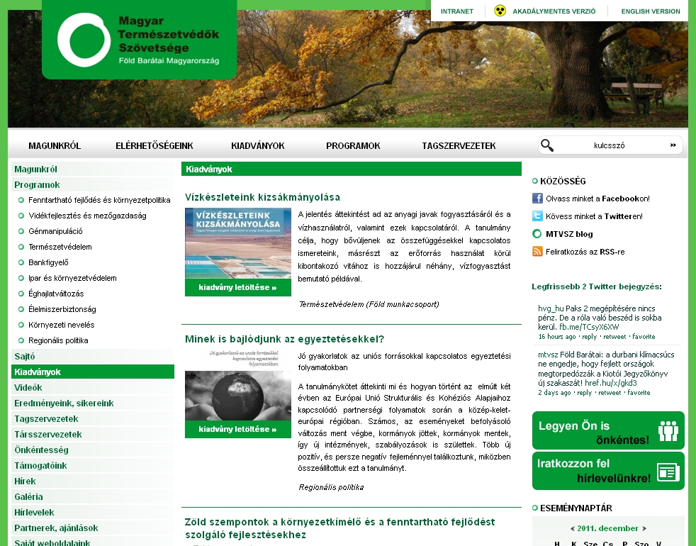 K�z�p-magyarorsz�gi K�rnyezetv�delmi H�rlev�l 2011.12.01.