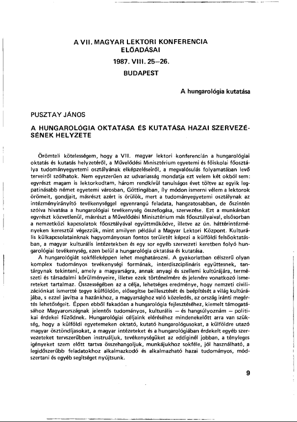 A hungarol�gia oktat�sa 2013.10.17.
