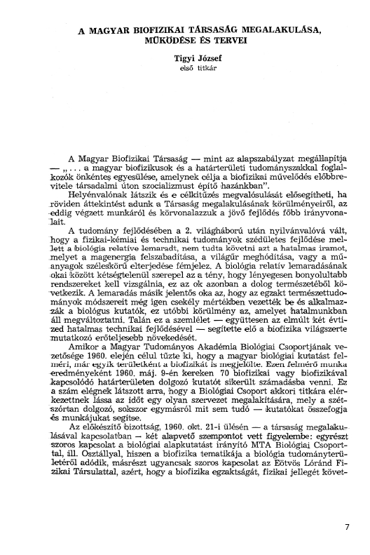A Magyar Biofizikai T�rsas�g �rtes�t�je 2013.11.26.