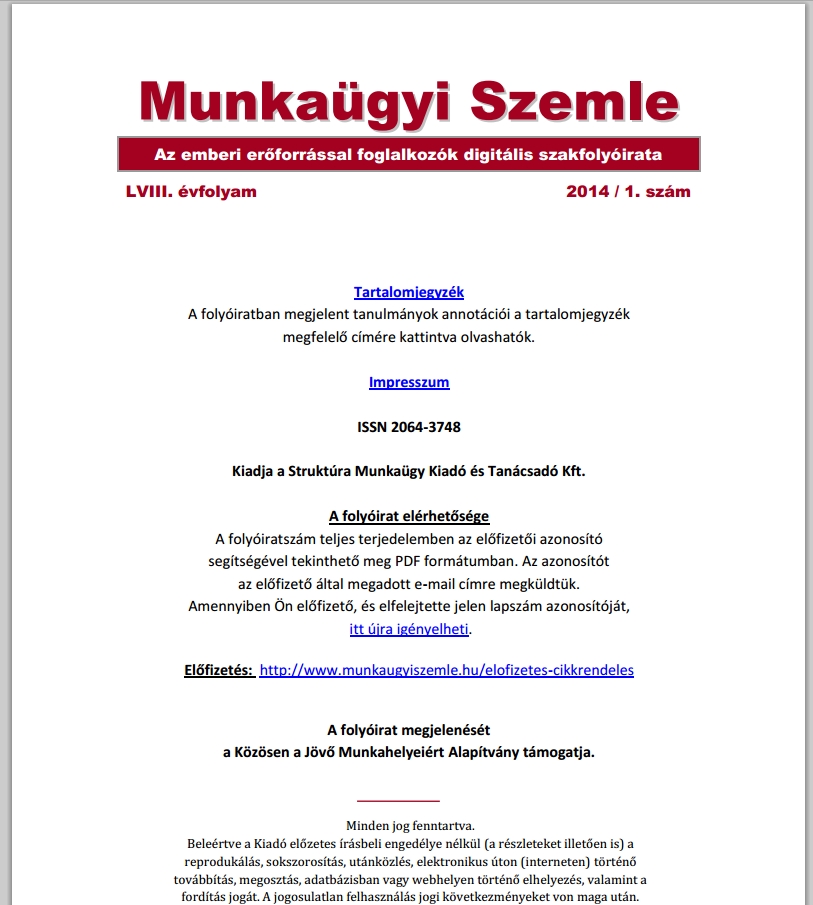 Munka�gyi szemle 2013.11.29.