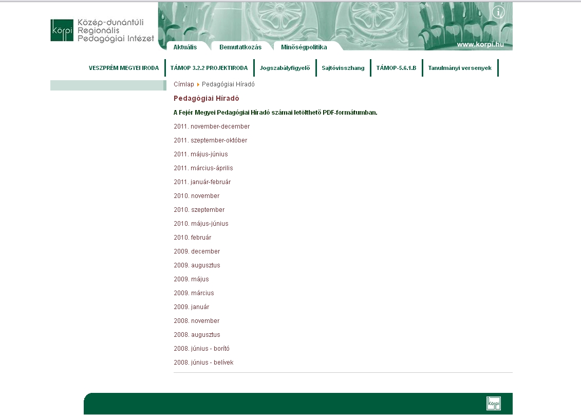 Fej�r megyei pedag�giai h�rad� 2014.01.06.