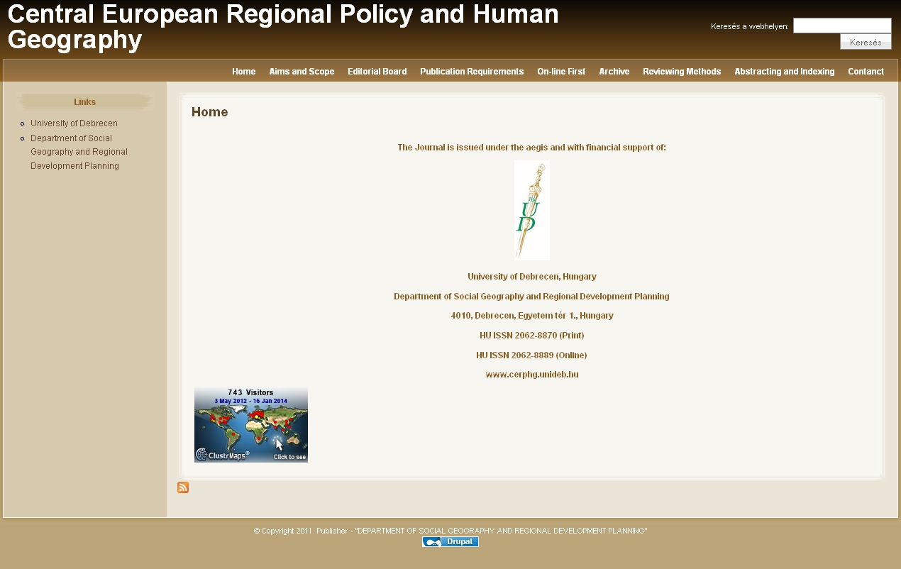 Central European Regional Policy and Human Geography 2014.01.17.