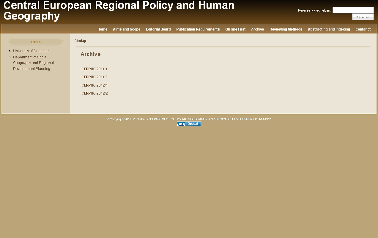 Central European Regional Policy and Human Geography 2014.01.17.