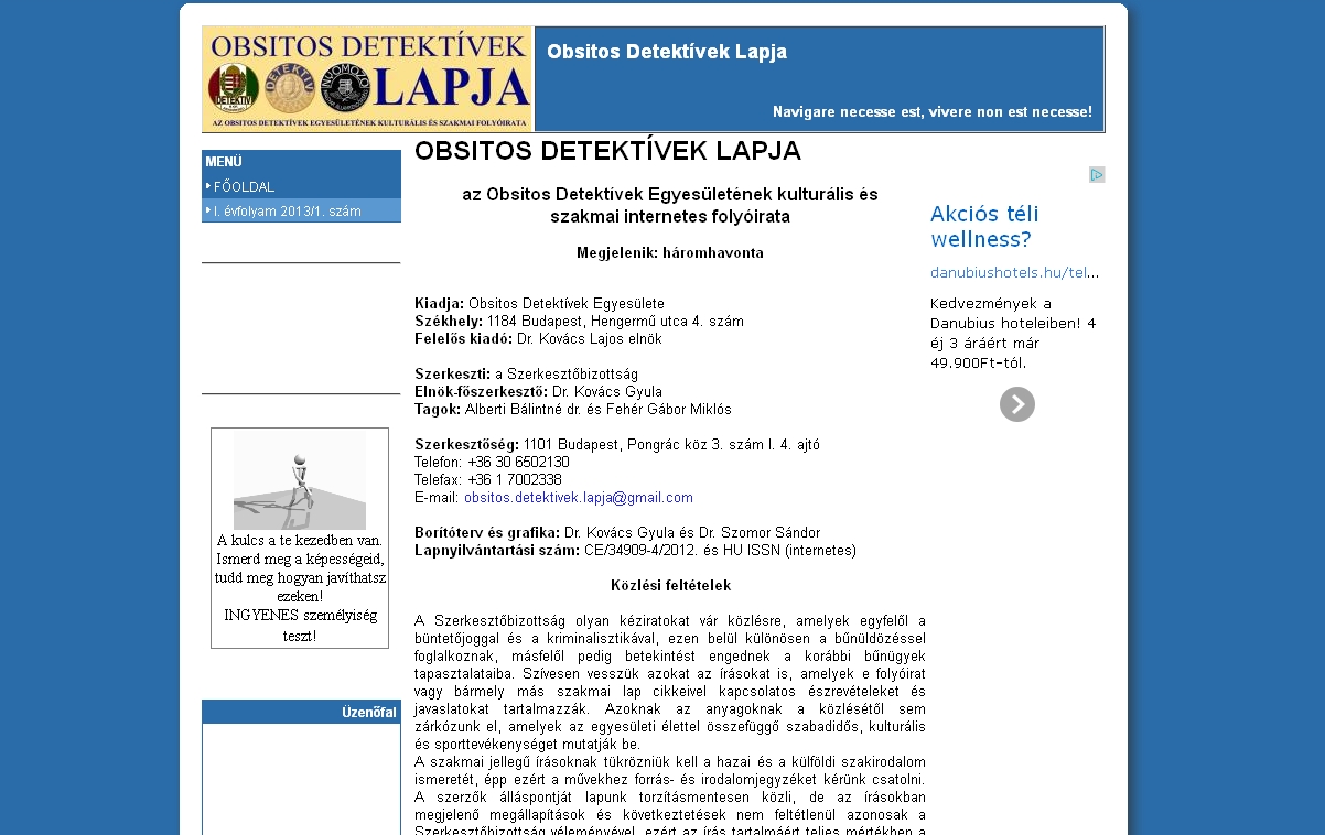 Obsitos Detekt�vek Lapja 2014.01.20.