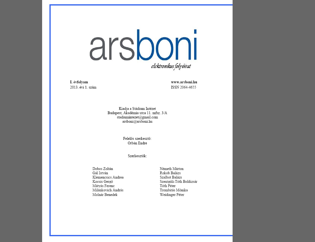 Ars Boni 2014.01.24.