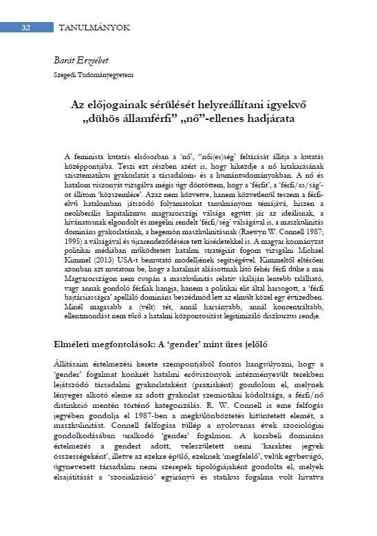 TNTEF - T�rsadalmi Nemek Tudom�nya Interdiszciplin�ris eFoly�irat 2018.03.19.